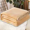 Manta lisa de flanela, quente para outono e inverno, manta de fleece coral, adequada para uso como manta de ar condicionado, manta de piquenique ou aquecedor de pernas