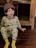 Conjunto de Ropa de Otoño para Niños y Pantalones Largos Algodón Puro Pijama sin Costuras para Bebé Niña Conjunto de Dos Piezas Ropa Interior para Niño Ropa para Bebé para Estar en Casa