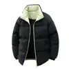 Chaqueta acolchada de algodón con cuello alto para hombre y mujer, cortavientos de invierno, forro polar, abrigo de algodón engrosado, abrigo acolchado de algodón de alta calidad para pareja