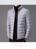 Nova Jaqueta de Inverno 26ª para Homens com Gola Alta, Jaqueta Macia Casual Esportiva ao Ar Livre com Zíper Completo