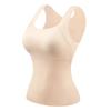 Colete Térmico Sem Sutiã com Bojos para Outono e Inverno para Mulheres, Roupa Íntima Sem Costura, Modelagem Justa, Cor Lisa, Camiseta Versátil para Usar por Baixo, Top