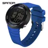 Relógio Esportivo Digital Sanda Masculino e Feminino, À Prova D'água, Pulseira de Silicone Fashion, Multifuncional, Leve e Fino, Display Único, Luminoso
