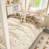 Juego de Ropa de Cama de Algodón Puro de Tres Piezas para Dormitorios Universitarios, Nuevo Modelo 2026, Juego para Cama Individual/Doble, Juego de Cuatro Piezas, Lavable a Máquina