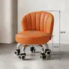 Taburete Giratorio para el Hogar con Respaldo, Taburete Pequeño con Ruedas, Taburete Bajo, Taburete Redondo, Taburete para Rellenar Costuras, Taburete Móvil, Taburete de Aprendizaje para Niños