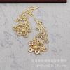 Yiwu seda dorada nuevo color conservante base chapada en oro pieza de flor cabeza de soldadura Hanfu accesorios para tocado B943