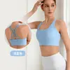 Top Esportivo com Costas Cruzadas, Alças Finas, Top para Yoga, Push-Up à Prova de Impacto para Treinamento de Corrida, Sutiã de Alta Intensidade de Secagem Rápida