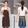 Delantal para Catering con Impresión de Logo, Impermeable y a Prueba de Aceite, Adecuado para Uso Doméstico, Uniformes de Camarero para Mujeres y Hombres
