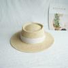 Sombrero de Paja para Mujer Estilo Japonés Sombrero Protector Solar para Hombre y Mujer con Ala Plana Sombrero Parasol Estilo Coreano Sombrero de Copa Azul de Moda Sombrero de Verano para el Sol