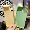Adequado para Capa de Celular Iphone14 Cobertura Total Apple 15Promax Silicone Líquido Imitação Alça Transversal 13 Capa Macia