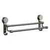 Toallero de Ventosa para Baño Sin Taladro Barra Colgante para Almacenamiento de Toallas Faciales Estante de Pared para Trapos de Pared Interior