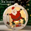 Adornos Navideños DIY Hechos a Mano de Madera Colgantes Pequeños para Árbol de Navidad Adornos Colgantes Decoración Luminosa para Exhibición en Ventana Regalos