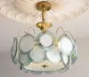 Lámpara de techo de crema estilo francés para dormitorio, Nueva lámpara estilo vintage 2025 para dormitorio principal, Iluminación de lujo retro para comedor