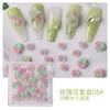 Popular online popular gradiente rosa flor de camélia rosa tridimensional tamanho pequeno unhas jóias acessórios de unhas misturados