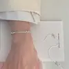 Estilo Coreano Estilo Fresco Pulido Súper Brillante Pulsera de Cadena con Cuchilla de Lazo Super Hada Elegante Elegante Pulsera Moda Joyería de Alta Gama