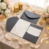Invitaciones de boda superventas transfronterizas, sobres de alta gama, invitaciones plegadas de encaje tridimensional al 70% de descuento, tarjetas de boda, tarjetas de felicitación de bendición, sobres