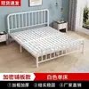 Cama de hierro forjado estilo europeo cama doble de 1,8 m para uso doméstico, cama económica reforzada y engrosada de 1 m para viviendas de alquiler, cama individual de 1,5 m