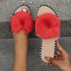 Deseo Amazon Europeo y Americano 2023 Verano Comercio Exterior Zapatos de Mujer Suela Plana Mao Mao Talla Grande Sandalias Pantuflas de Mujer