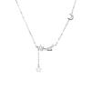 Collar de borla luna lluvia de meteoritos para mujer exquisito versátil alta gama moda estilo ins diseño nicho cadena clavícula