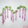 Tiras de Flores Artificiais de Glicínia Transfronteiriças, Cipós Falsos de Glicínia, Decoração de Casa, Paredes de Plantas, Embelezamento de Teto de Sala de Casamento, Plantas Verdes