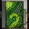 Muro Vegetal Transfronterizo, Muro Vegetal Artificial Tridimensional Simulado de Gama Alta, Decoración de Flores Artificiales, Fondo Verde, Muro de Césped Famoso en Internet