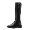 Botas femininas de cano alto, nova coleção outono/inverno 2026, forradas com fleece, modeladoras, botas de montaria de cano alto, botas femininas justas
