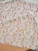 Tela de Encaje de Malla Blanca Cortina Tela para Fondo de Foto de Boda Mantel Tela para Vestido Ropa