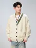 Ropa Masculina ACU Cárdigan casual de dos tonos para hombre, nuevo producto otoño e invierno 2026, diseño de bolsillo, chaqueta de punto de corte holgado para hombre