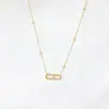 Nuevo Collar de Acero Inoxidable con Colgante de Doble Capa, Cadena para Clavícula Versátil Simple y de Alta Gama, Exquisito Juego de Joyería de Pulsera, Acero de Titanio