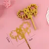 Paquete de 10 tarjetas acrílicas para tartas, accesorios decorativos para repostería, tarjetas de cumpleaños, venta al por mayor.