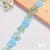 Encaje Bordado de Flores y Hojas de Colores Soluble en Agua, Disponible en Múltiples Colores, Soporta Personalización para Accesorios Decorativos de Ropa para Mujer y Niños