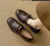 Mocasines Camelia para Mujer 2026 Primavera Nuevos Zapatos Pequeños de Cuero para Viajar Chunky Slip-ons Mary Janes Planos de Cuero Suave