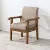 Silla de Madera Maciza, Sillón Individual, Reposabrazos, Respaldo Suave, Silla de Oficina para Conferencias por Computadora, Silla de Mahjong, Silla de Escritorio para Personas Mayores