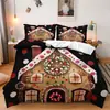 Temu Juego de Cama Navideño de Tres Piezas Enano Navideño Anciano Decoración del Hogar Juego de Cama de Tres Piezas Se Puede Enviar Jit