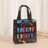 Bolsa de regalo texto impreso bolsa no tejida impermeable bolsa para llevar para llevar al por mayor bolsa de embalaje bolsa de mano