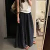 Pantalones Culotte Negros de Algodón Lino Seda Hielo para Mujer, Estilo Delgado de Verano, Tallas Grandes para Figuras Curvilíneas, Cintura Alta, Corte Holgado, Pantalones Casuales Adelgazantes