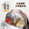 Bolsa de Hielo para Exteriores con Cubiertos, Bolsa de Picnic, Bolsa de Hielo Aislada para Senderismo y Pesca con Bolsa para Vino, Mantel Individual, Mochila de Picnic