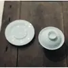 Academia Song Qing [Forno Hongtian) Tigela Coberta Celadon Jingdezhen Yingqing Tigela Coberta Sancai Tigela de Chá Conjunto de Três Peças