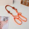 Bolsa de Compras Tejida a Mano con Cadena de Bolas Cuerda de Nailon Ajustable Bordado Correa de Hombro Accesorios para Bolsa