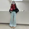 Jeans de Primavera y Otoño para Niñas 2026 Nuevos Casuales Estilo Coreano Pantalones Acampanados con Lazo para Niñas Mayores Colección de Otoño