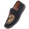 Zapatos Bordados para Hombre de Dragón Chino Nuevos Zapatos de Tela Old Beijing Zapatos de Hombre Transpirables Casuales Slip-on Driver Zapatos Sociales