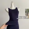 Conjunto Básico Casual de Colete Fluido + Saia Longa com Pregas na Cintura para Cobrir a Barriga, Vestuário Feminino de Algodão Ye Hong