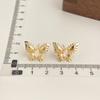 Pendientes de flores tridimensionales retro franceses para mujer, de alta gama, con circonitas de estilo industrial pesado, elegantes y de lujo, con un toque distintivo de nicho.
