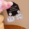 Pendientes Cuadrados de Circonita Plateados de Alta Resistencia Estilo Retro para Mujer, Pendientes Populares Únicos y Exquisitos, Pendientes de Gama Alta