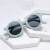 Gafas de Sol Redondas Nuevas 2021 Marco Mate Color Macarrón Bisagra de Metal Mismo Estilo que las Celebridades de Internet Gafas para Padres e Hijos