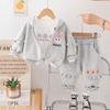 Roupas de Outono para Menina 2025 Primavera e Outono Novo Estilo Moda para Menina Moletom Casual para Menino Conjunto de Três Peças