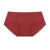 Roupa íntima feminina sem costura 7A Antibacteriana Cintura Média-Baixa Justa ao Corpo Simples Confortável Calcinha