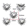 DIY Aleación de Goteo de Aceite Estilo Gótico Retro Colgante de Corazón con Alas Cruz Colgante para Pulsera Llavero W644