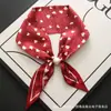 Nuevo pañuelo de seda largo pequeño vintage con hebilla de perla magnética para mujer, elegante y con estilo, bufanda de cuello con lazo, moderna y versátil