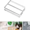 Soporte de base de acrílico transparente transfronterizo con ranura para tarjetas para mesas de banquete, portatarjetas de letra para bodas
