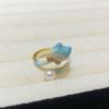 Anillo de Perla de Agua Dulce con Pintura al Óleo Colorida Flor Joyería de Mano Elegante Moda Lujo Accesible Anillo Versátil de Alta Gama Joyería para Mujeres